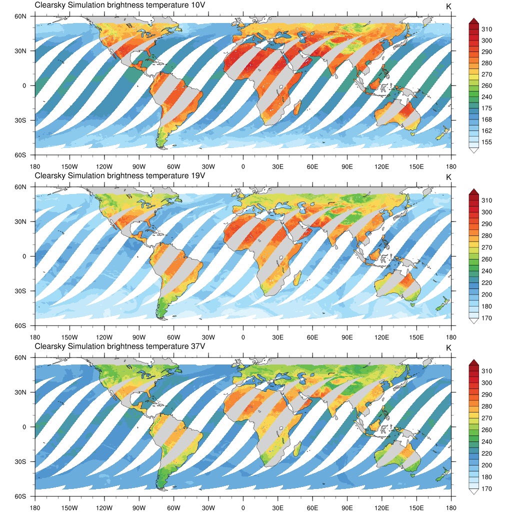 三通道亮温模拟