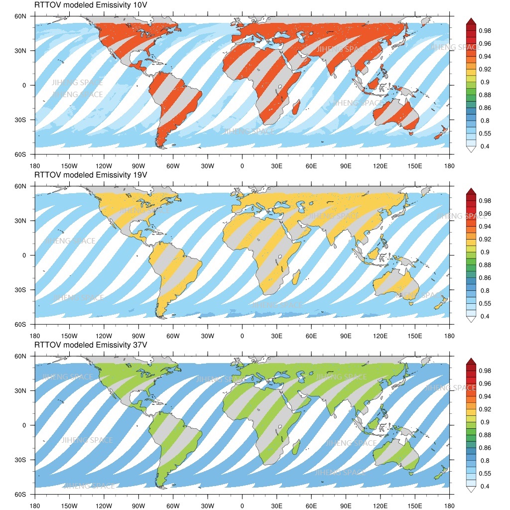 RTTOV计算的地表发射率